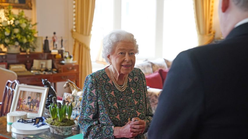 Queen Elizabeth II. im Februar 2022 auf Windsor Castle