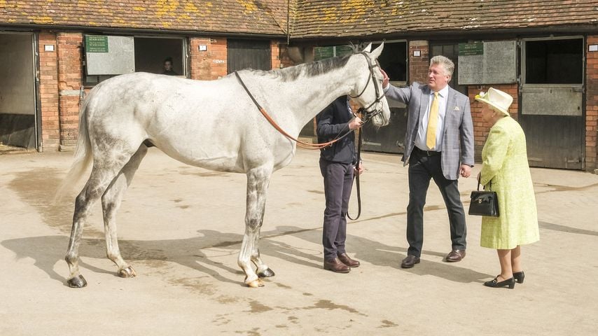 Queen Elizabeth II bei ihrem Besuch in Ditcheat, England