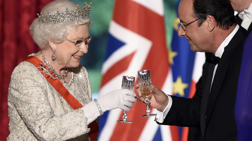 Queen Elizabeth und Francois Hollande