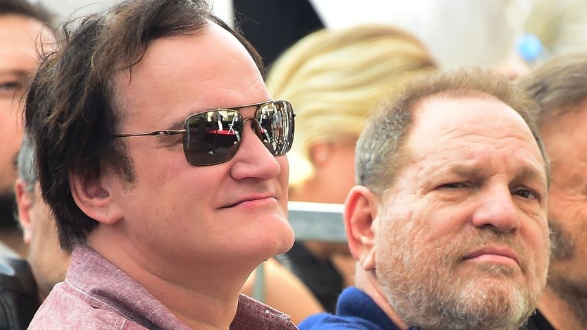Quentin Tarantino und Harvey Weinstein auf dem Hollywood Walk of Fame, 26. Februar 2016