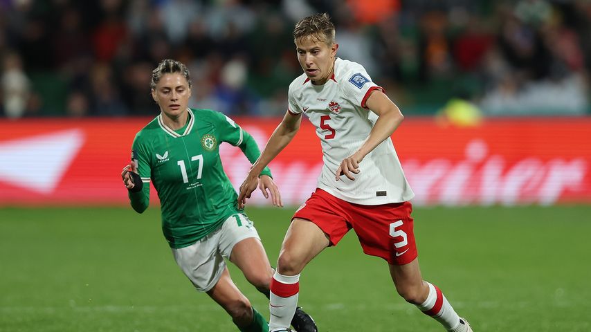Quinn beim Spiel gegen Irland während der Frauen-WM 2023