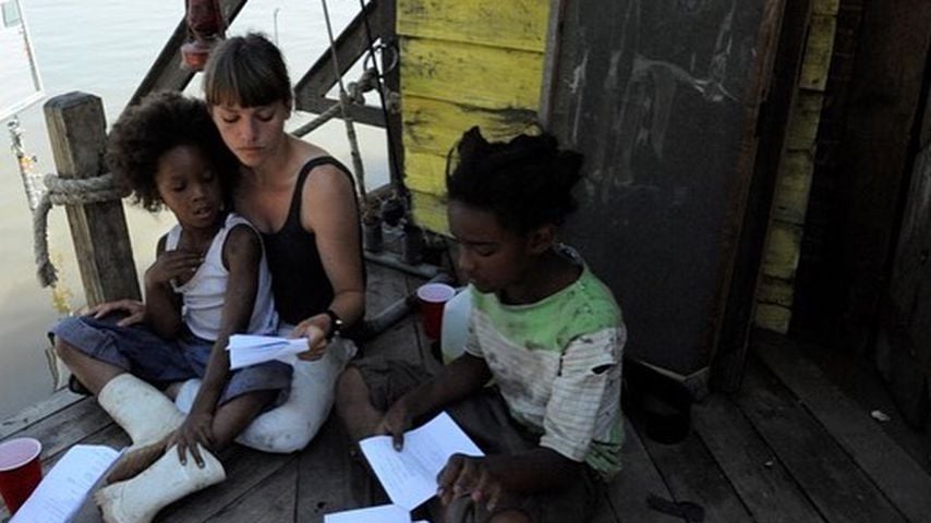 Quvenzhané Wallis und Jonshel Alexander, Dreharbeiten von "Beasts of the Southern Wild"
