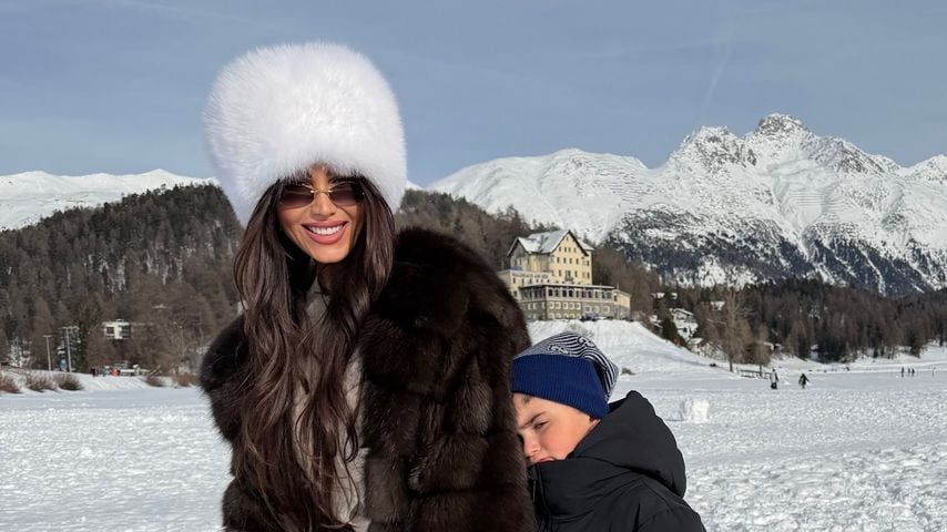 Rafaella Nussbaum und ihre Kinder in St. Moritz, Februar 2026
