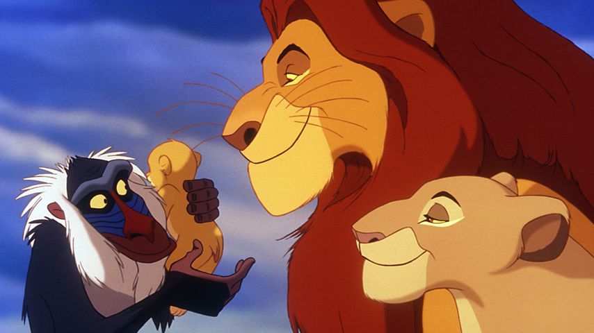 Rafiki, Simba, Mufasa und Sarabi aus "Der König der Löwen"
