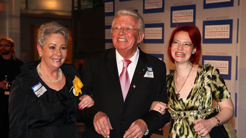 Ragnhild und Dieter Thomas Heck mit ihrer Tochter Saskia, 2009