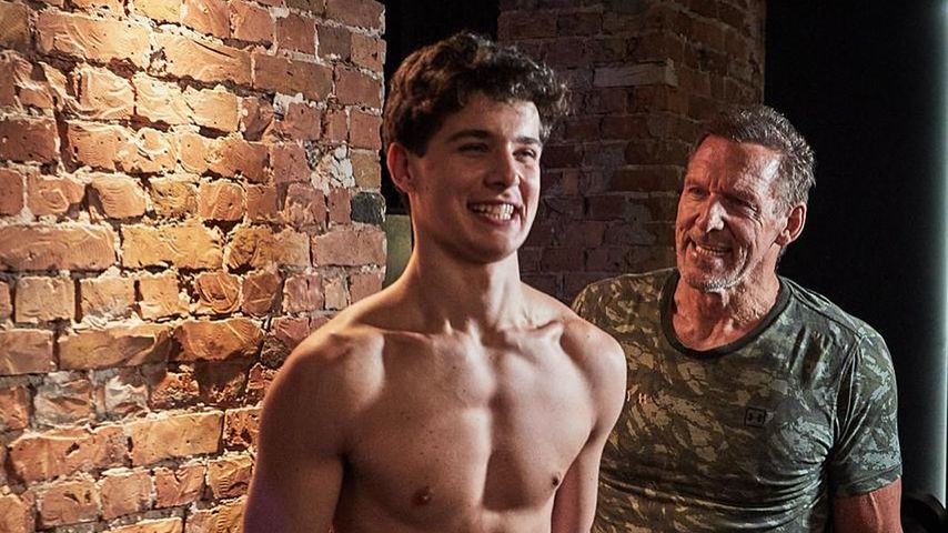 Schauspieler Ralf Möller und sein Sohn Leon