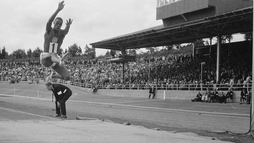 Ralph Boston bei den Welsh Games in Cardiff 1965