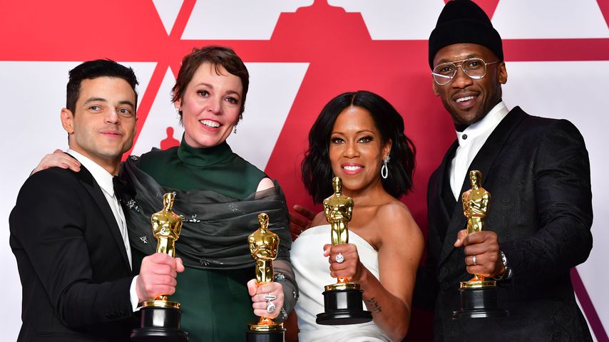 Rami Malek, Olivia Colman, Regina King und Mahershala Ali bei den Oscars 2019