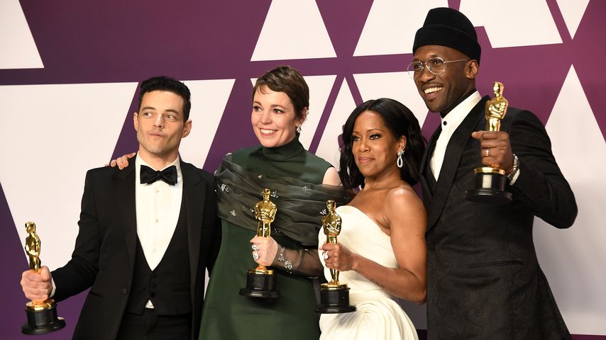 Rami Malek, Olivia Colman, Regina King und Mahershala Ali bei den Oscars 2019