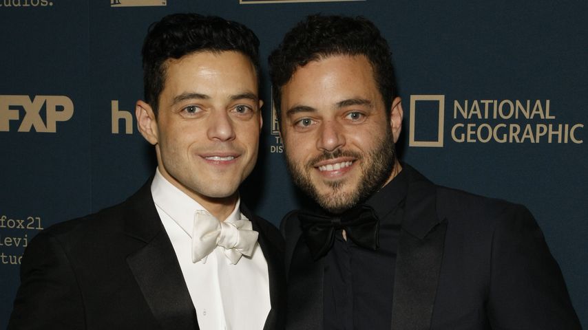 Rami und sein Zwillingsbruder Sami Malek bei den Golden Globes 2019