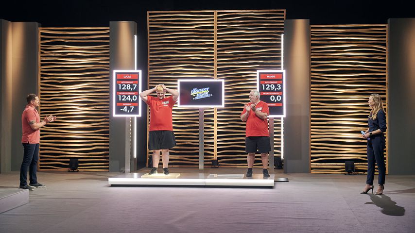 Ramin Abtin, Lucas, Manni und Dr. Christine Theiss bei "The Biggest Loser"