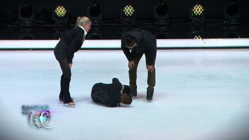 Ramona Elsener und Joey Heindle beim Training zu "Dancing on Ice"