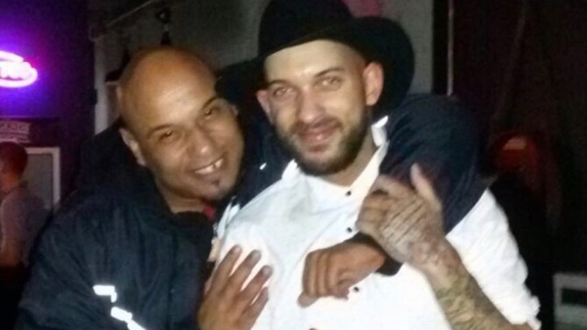 Rapper D-Flame mit seinem Sohn Leroy Leone
