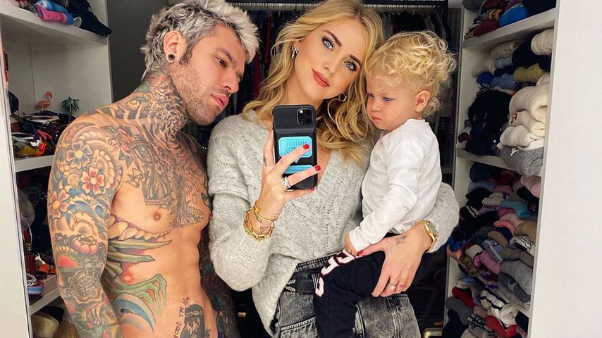 Rapper Fedez, Chiara und Leone Ferragni 2019