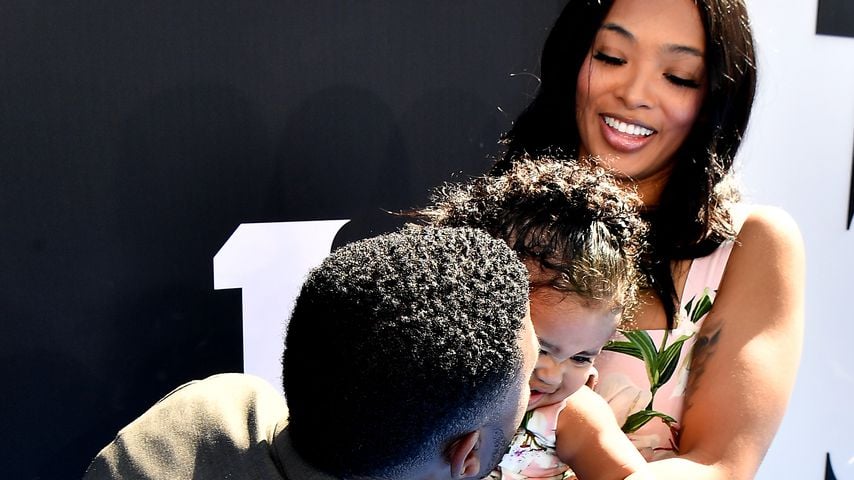 Ray J mit seiner Tochter Melody und seiner Frau Princess, 2019