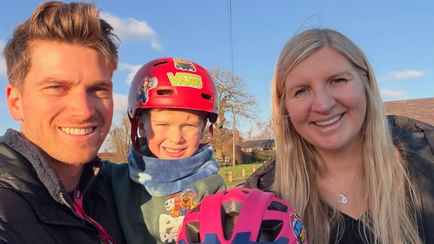 Rebecca Adlington mit ihrer Familie, Dezember 2025