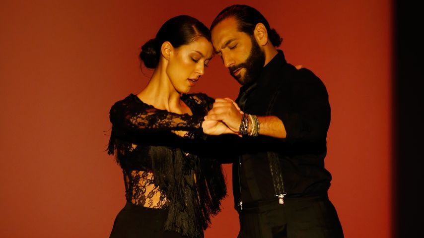 Rebecca Mir und Massimo Sinató bei der Mercedes-Benz Fashion Week in Berlin, 2016