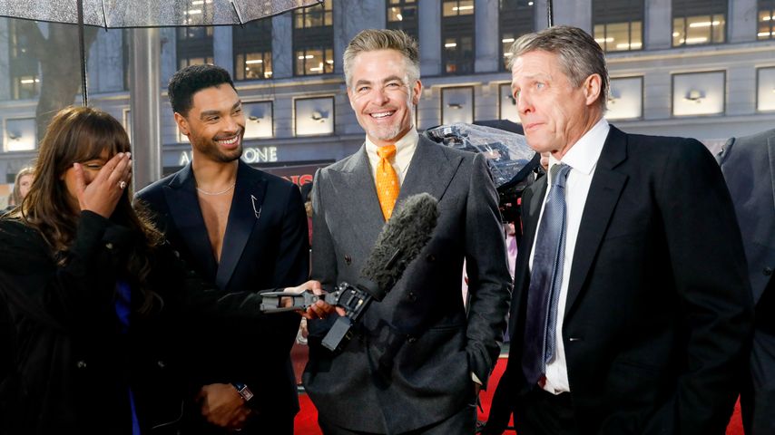 Rege-Jean Page, Chris Pine und Hugh Grant in London im März 2023