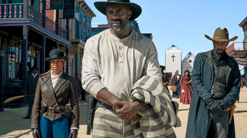 Regina King, Idris Elba und Lakeith Stanfield in "The Harder They Fall"