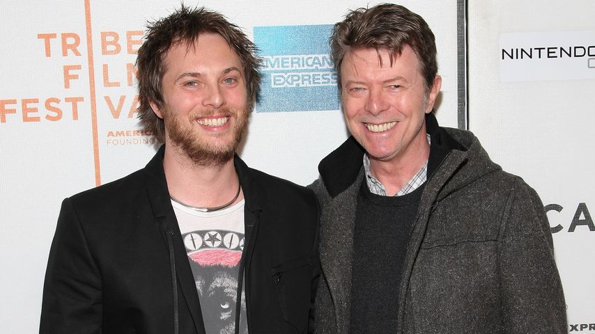 Regisseur Duncan Jones und Vater David Bowie beim Tribeca Film Festival im April 2009