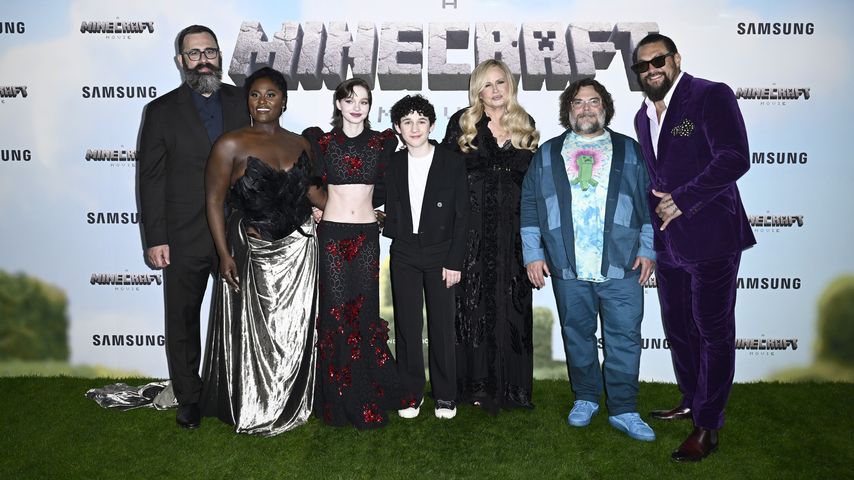 Regisseur Jared Hess und der "Ein Minecraft Film"-Cast bei der Weltpremiere in London, März 2025