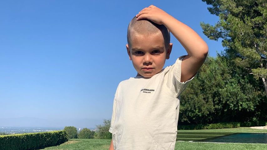 Fast Glatze: Kourtneys Sohn Reign (5) hat die Haare ab