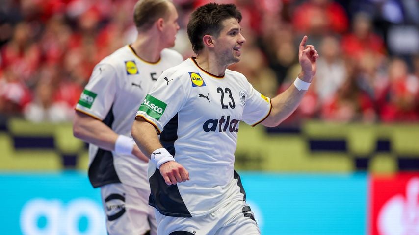 Renars Uscins beim EM-Spiel Deutschland gegen Portugal, Januar 2026