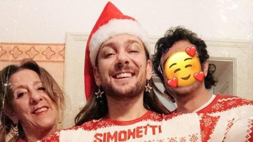 Riccardo Simonetti mit seiner Mutter Anna und seinem Verlobten Steven