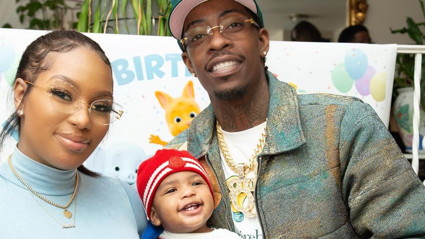 Rich Homie Quan mit seiner Freundin und seinem Sohn