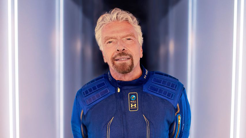 Richard Branson vor seinem Flug ins All