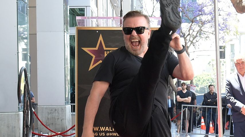 Comedian Ricky Gervais wird auf dem Walk of Fame verewigt