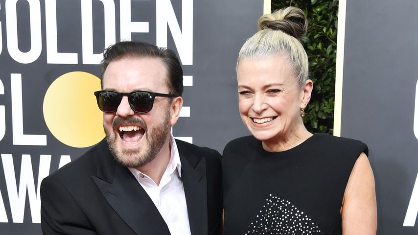 Ricky Gervais und Jane Fallon bei den Golden Globes 2020