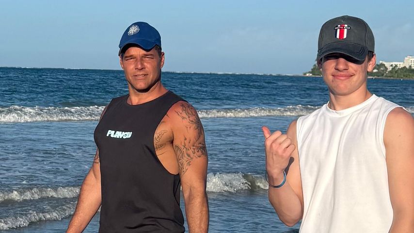 Ricky Martin mit seinem Sohn, Januar 2025
