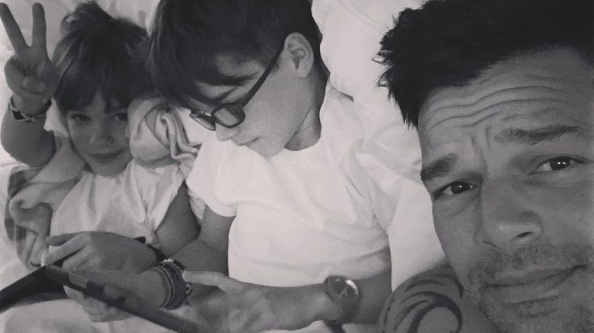 Ricky Martin mit seinen Söhnen Matteo und Valentino
