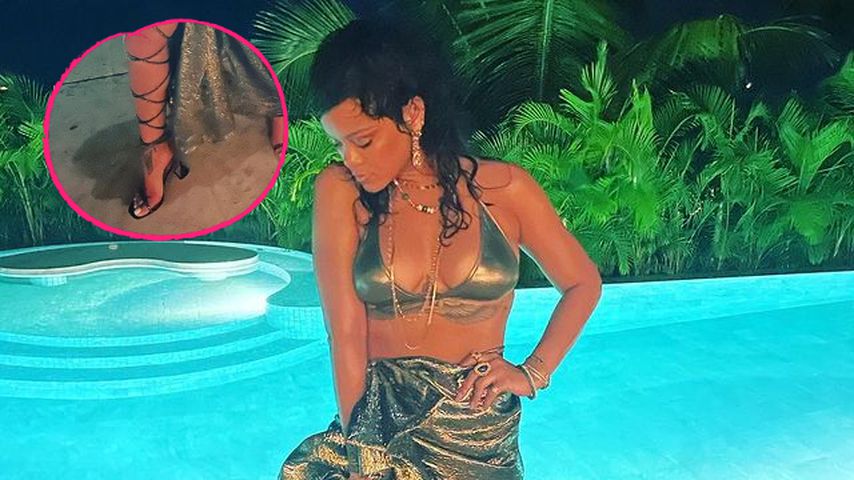 Sexy New Year: Rihanna trägt A$AP Rockys Designer-Schuhe