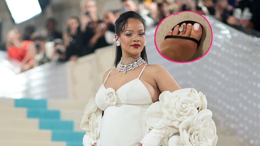 Verlobt? Rihanna trägt einen riesigen Diamant-Ring am Zeh!