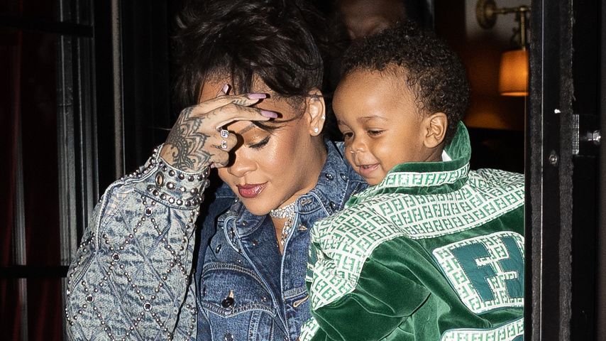 Rihanna mit ihrem Sohn, April 2023