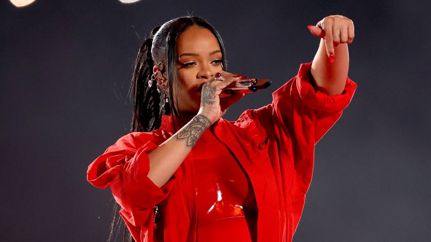 Rihanna während der Super-Bowl-Halftime-Show, Februar 2023