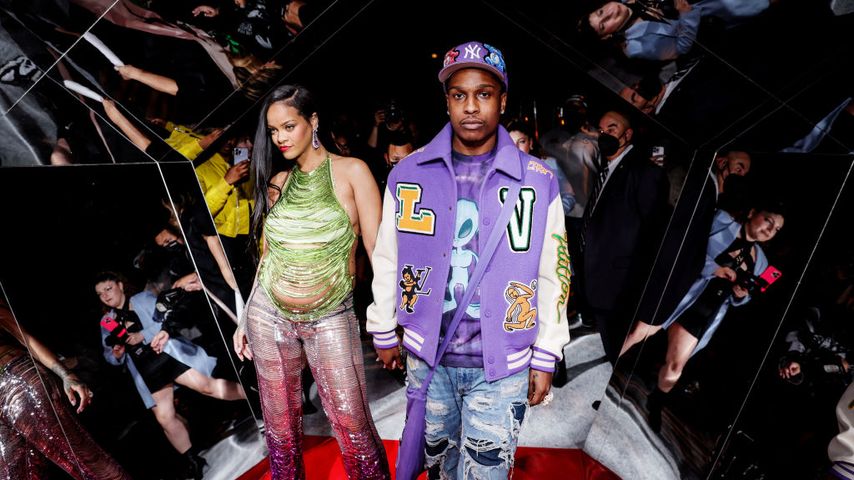 Rihanna und A$AP Rocky bei einem Event von Fenty Beauty in Los Angeles, Februar 2022