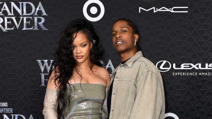 Rihanna mit A$AP Rocky bei der Premiere von "Black Panther: Wakanda Forever"