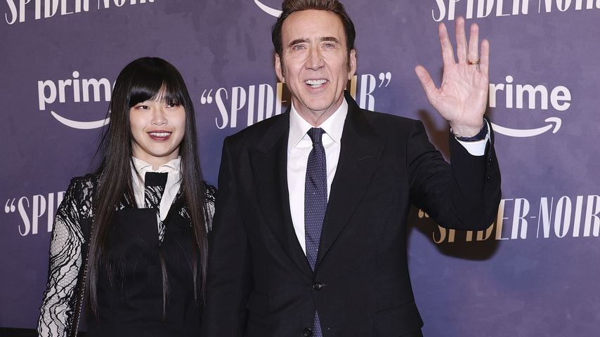 Riko Shibata und Nicolas Cage bei der Weltpremiere von Prime Videos "Spider-Noir" in New York