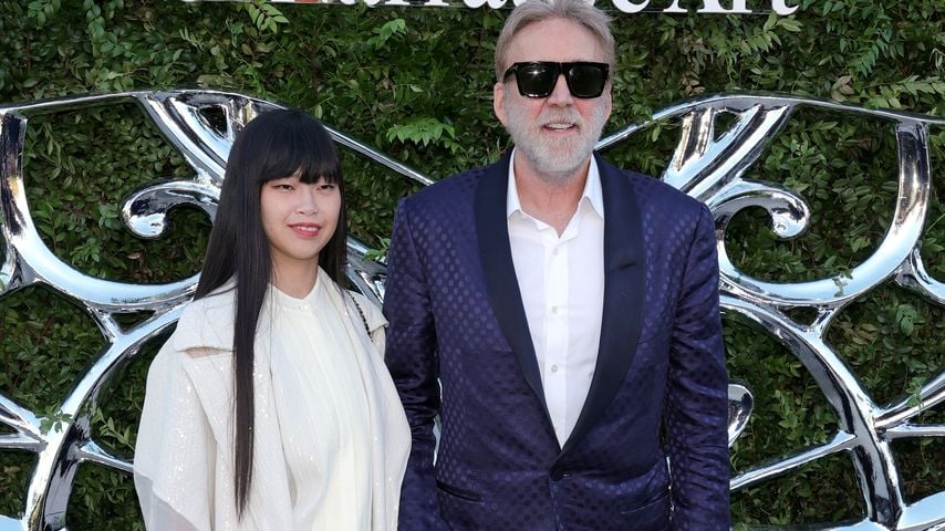 Riko Shibata und Nicolas Cage bei der Eröffnungsnacht des Lucas Museum of Narrative Art in Los Angeles, 19. September 2026