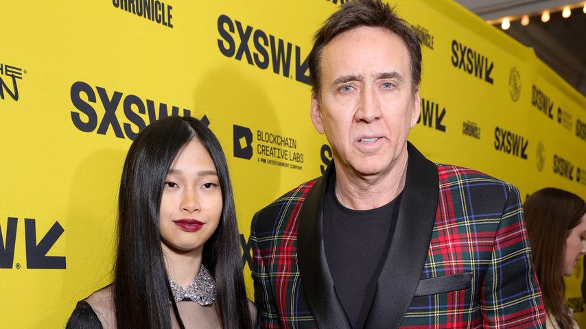 Riko Shibata und Nicolas Cage, 2022 in Austin
