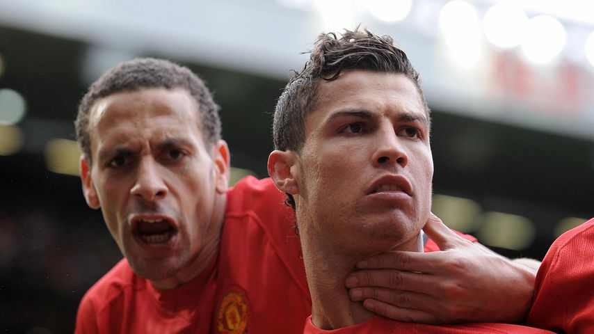 Rio Ferdinand und Cristiano Ronaldo im März 2008