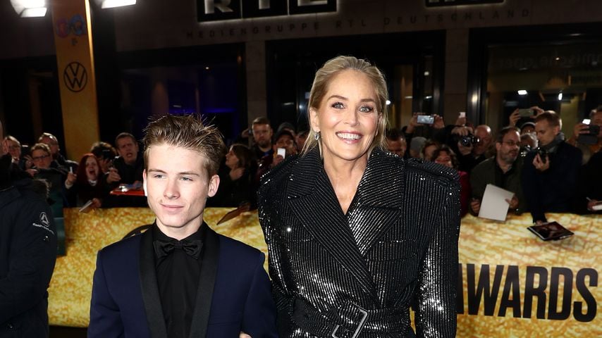 Roan Bronstein mit seiner Mutter Sharon Stone, 2019