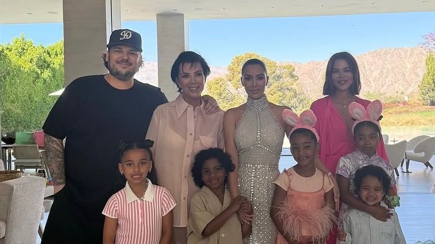 Seltenheit: Rob Kardashian posierte mit Familie zu Ostern