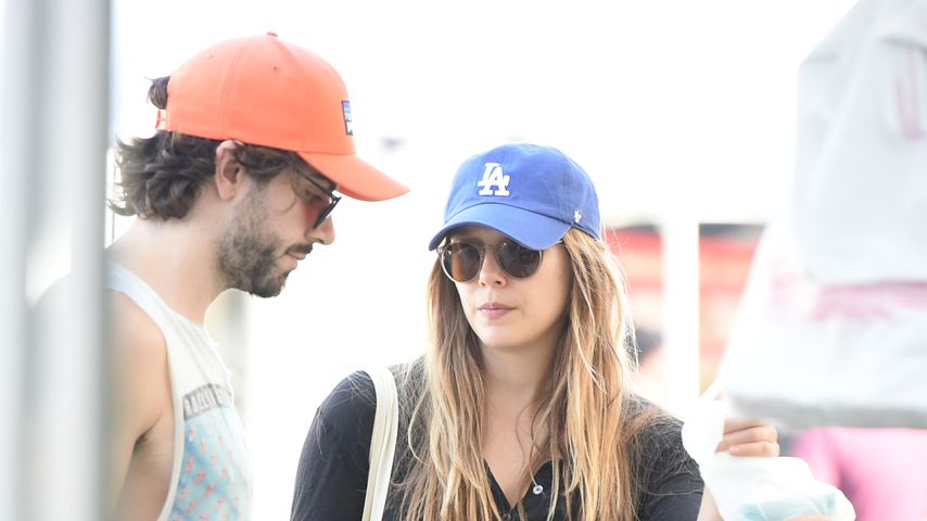 Robbie Arnett und Elizabeth Olsen, Oktober 2017