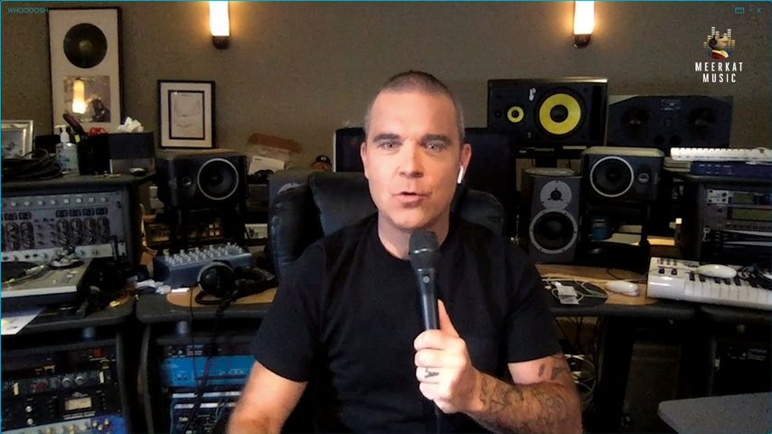 Robbie Williams beim Meerkat-Music-Streamingkonzert