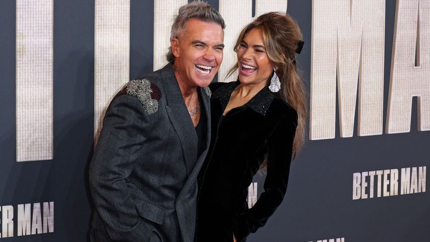 Robbie Williams und Ayda Field bei der Premiere zu "Better Man", November 2024