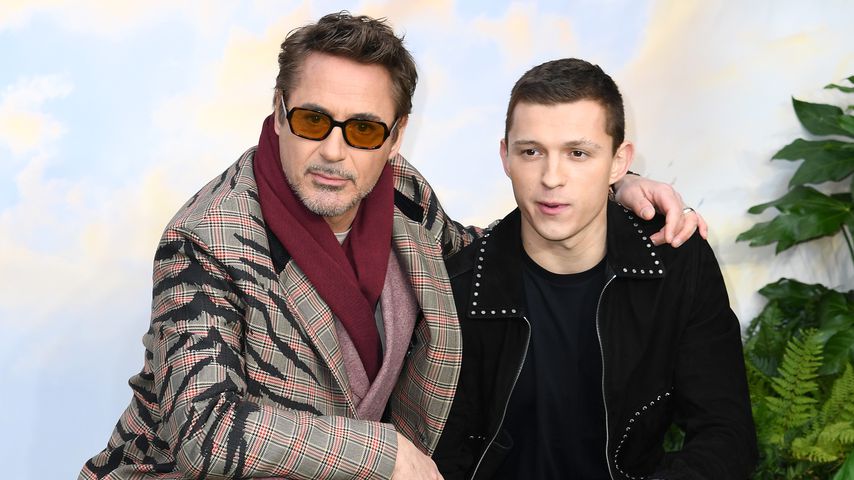 Robert Downey Jr. und Tom Holland bei einer "Dr. Dolittle"-Vorführung in London im Januar 2020